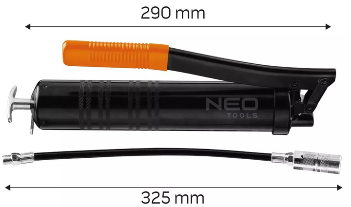 Smarownica dźwigniowa NEO Tools 400 cm3 z wężykiem 8 x 300 mm 10000 Psi 11-500 (5907558415278) - obraz 5