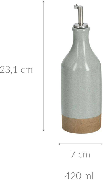 Butelka na oliwę Zeller z dozownikiem Szara 420 ml (4003368193663) - obraz 2