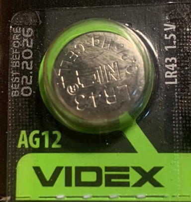 Батарейка часова VIDEX AG12/LR43 1 ШТ (AG12/10B/1.5V) - зображення 2