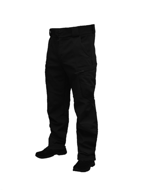 Зимові Штани WinTac Soft Shell Viking Black 4XL Short чорні - зображення 1