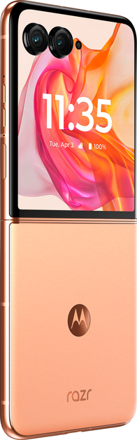Мобільний телефон Motorola Razr 50 Ultra 12/512GB Peach Fuzz (PB1T0056PL) - зображення 6