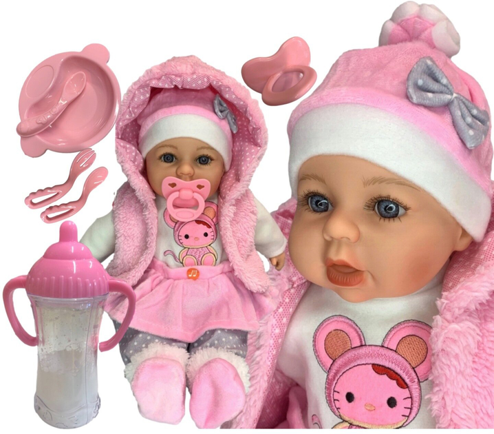 Lalka bobas Adar Mówiąca w różowym stroju 45 cm (5901271580671) - obraz 4