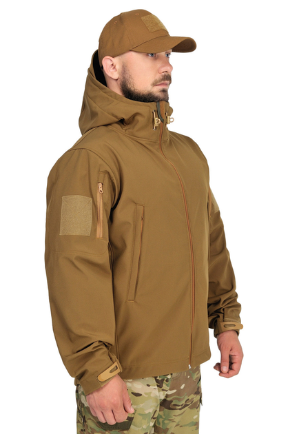 Тактична куртка WinTac Soft Shell VIKING Coyote 4XL койот - изображение 2