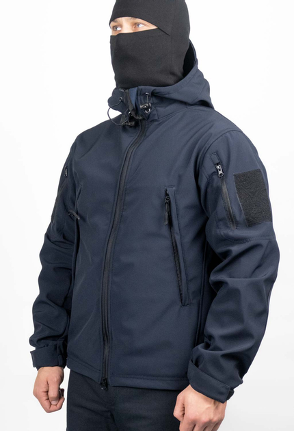 Тактична куртка WinTac Soft Shell VIKING Dark Navy Blue XS темно-синя - зображення 2