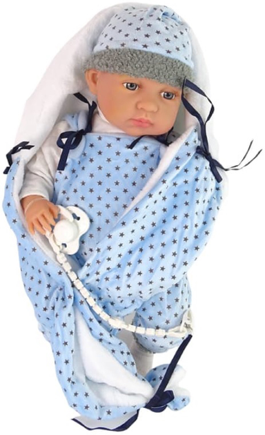 Lalka bobas LEAN Toys Niebieska 46 cm (5905214972073) - obraz 3