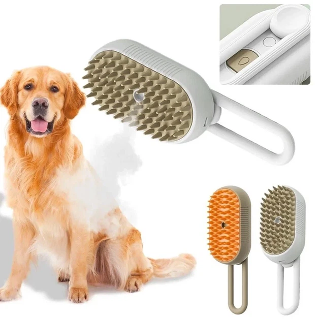 Парова щітка спрей парова Pet Spray Massage Brush 3в1 для собак і кішок Білий - зображення 3