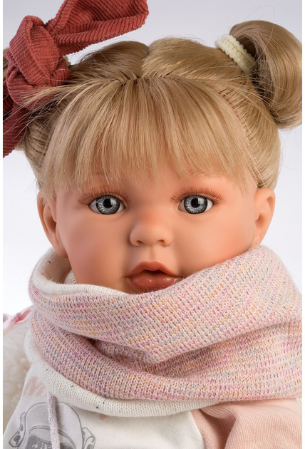 Lalka bobas Llorens 14202 Julia z miękkim brzuszkiem 42 cm (8426265142026) - obraz 3