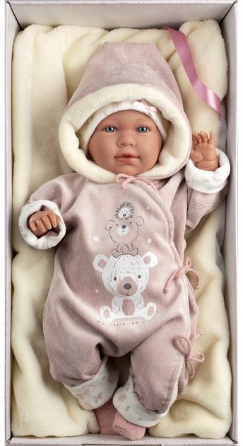 Lalka bobas Llorens Lala z poduszką 42 cm (8426265174065) - obraz 4