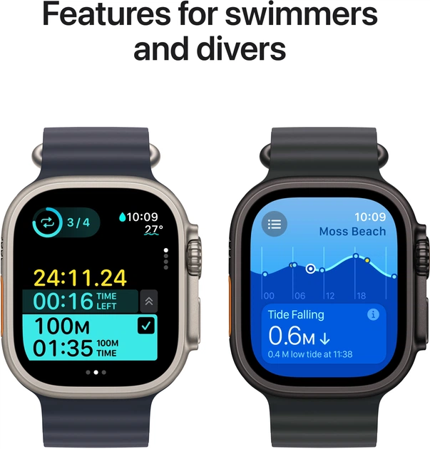 Smartwatch Apple Watch Ultra 2 (2024) GPS + Cellular 49mm Natural Titanium Case with Natural Titanium Milanese Loop - L (MX5T3) - obraz 5