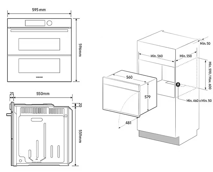 Духова шафа електрична Samsung NV7B4345VAK/WT - зображення 4