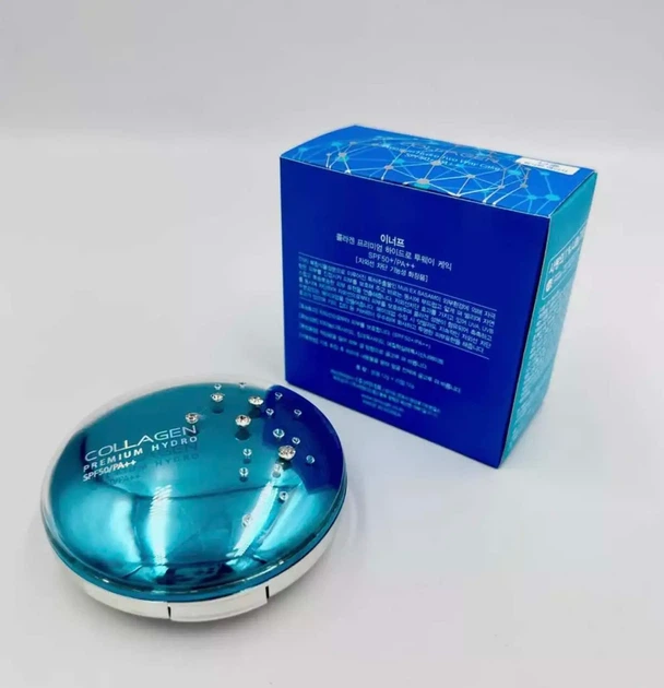 Коллагеновая пудра Enough Collagen Hydro Moisture Two Way Cake SPF 50 со сменным блоком 13 light beige 24 г (2000962946420) - изображение 7