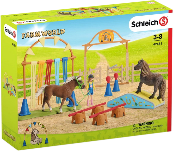 Ігровий набір Schleich Farm World Тренування спритності для поні (4055744029875) - зображення 1