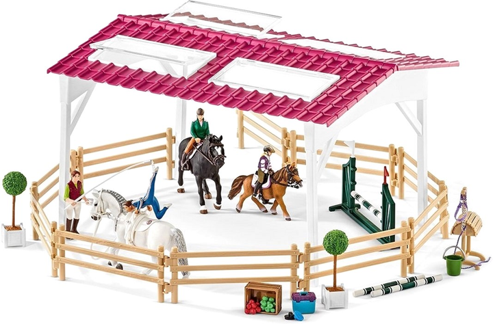 Zestaw do zabawy Schleich Horse Club Szkoła jeździecka z dżokejami i końmi (4059433572574) - obraz 2