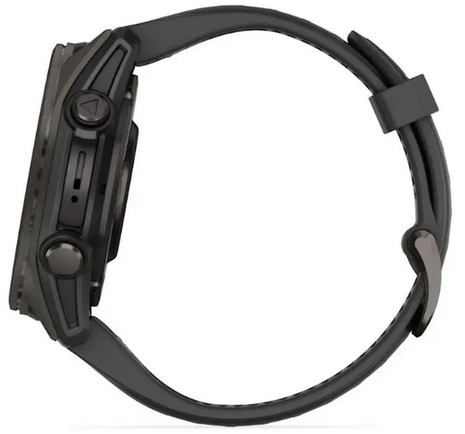 Смарт-часы Garmin Fenix 8 43 mm AMOLED Sapphire, Carbon grey DLC titanium with Black/pebble grey silicone band (010-02903-21) - изображение 4