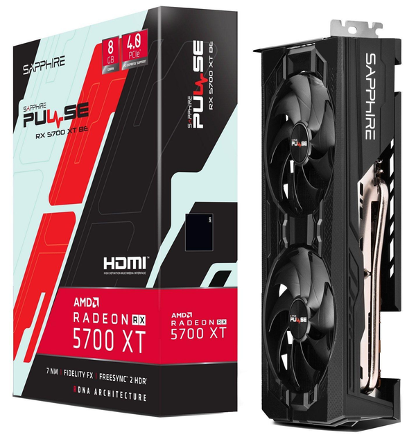 Видеокарта Sapphire PCI-Ex Radeon RX 5700 XT Pulse 8GB GDDR6 (256bit ...