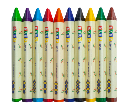 Олівці кольорові воскові 10кол. ZiBi BABY Line 2482 JUMBO, трикутні, /ZB.2482/ - Фото 3 Олівці кольорові воскові 10кол. ZiBi BABY Line 2482 JUMBO, трикутні, /ZB.2482/ - изображение 3