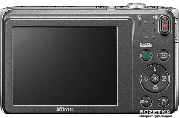 Фотоапарат Nikon Coolpix S3700 Silver (VNA820E1) + карта пам'яті