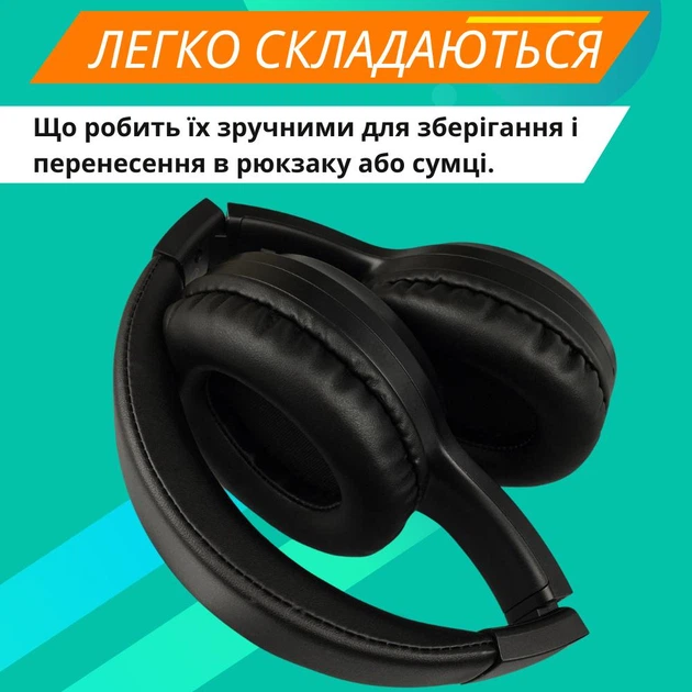 Наушники беспроводные полноразмерные черные накладные для телефона и планшета с микрофоном Bluetooth 5.3 на голову блютуз XO Star Mist - изображение 3