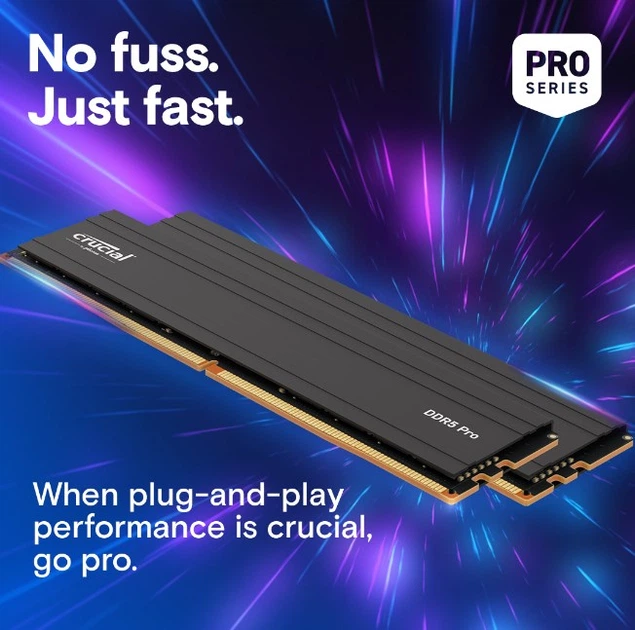 Оперативная память DDR5 64 Gb (5600 MHz) (Kit 32 Gb x 2) Crucial