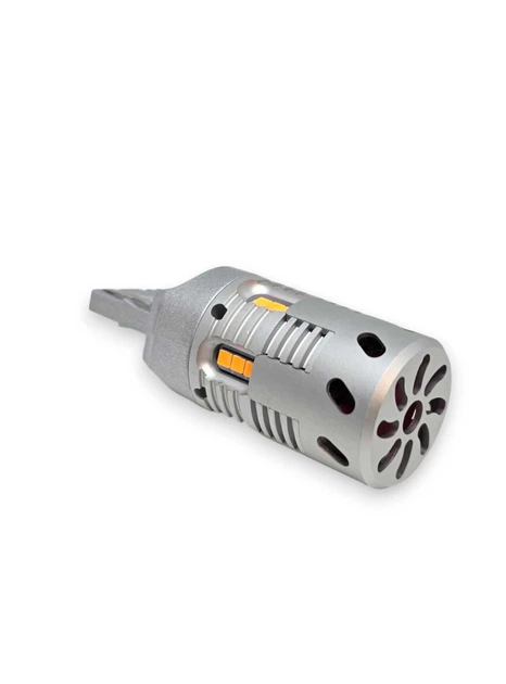 Світлодіодна лампа 7440 T20 W21W 15 SMD 2020 10-30V 24W 2500 Lm Жовте світло (74567) - зображення 4