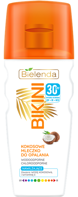 Кокосовий лосьйон Bielenda для засмаги SPF 30 BIKINI LINE 200 мл - Фото 1 Кокосовий лосьйон Bielenda для засмаги SPF 30 BIKINI LINE 200 мл - зображення 1