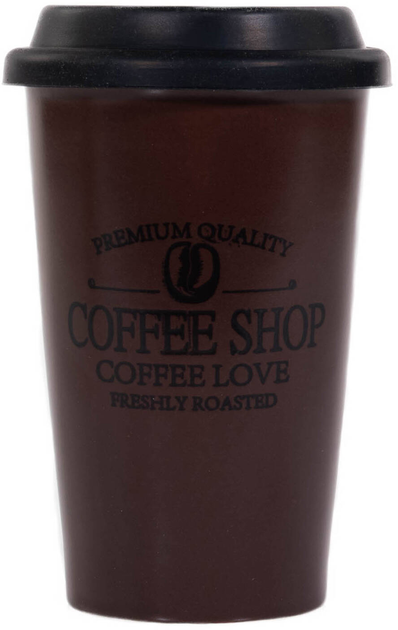 Kubek na kawę Vessia Coffee Shop Brązowy 440 ml (5902973444445) - obraz 1