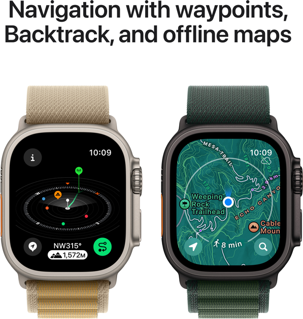Smartwatch Apple Watch Ultra 2 (2024) GPS + Cellular 49mm Natural Titanium Case with Navy Ocean Band (MX4D3) - obraz 6
