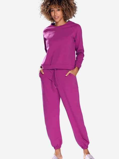 Bluza damska bez kaptura DKaren Wenezja S Fuksja (5903251458567) - obraz 3