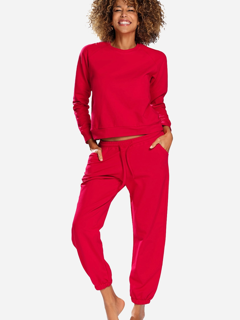 Bluza damska bez kaptura DKaren Wenezja S Czerwona (5903251458505) - obraz 3