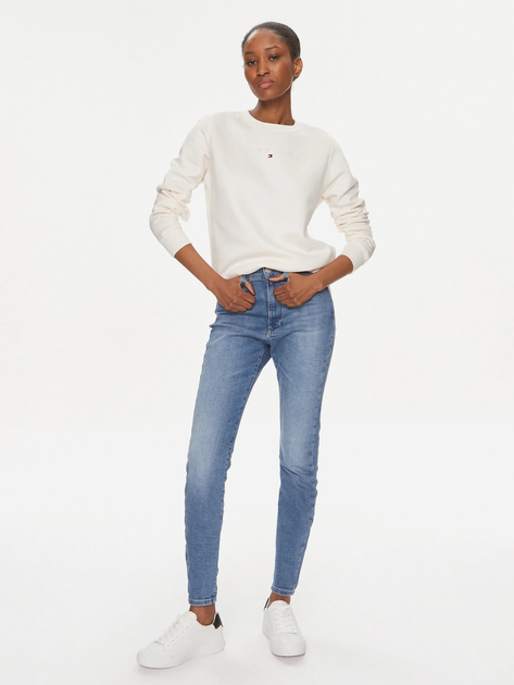 Світшот жіночий Tommy Jeans DW0DW17793-YBH XS Білий (8720646649112) - зображення 3