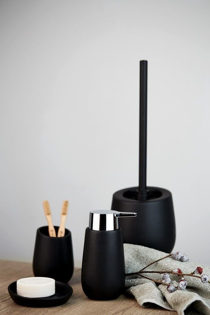 Kubek ceramiczny na szczoteczki Wenko Badi Czarny (4008838265789) - obraz 4