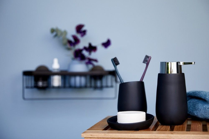 Kubek ceramiczny na szczoteczki Wenko Badi Czarny (4008838265789) - obraz 6