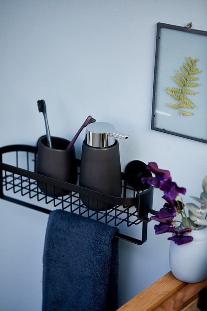 Kubek ceramiczny na szczoteczki Wenko Badi Czarny (4008838265789) - obraz 8
