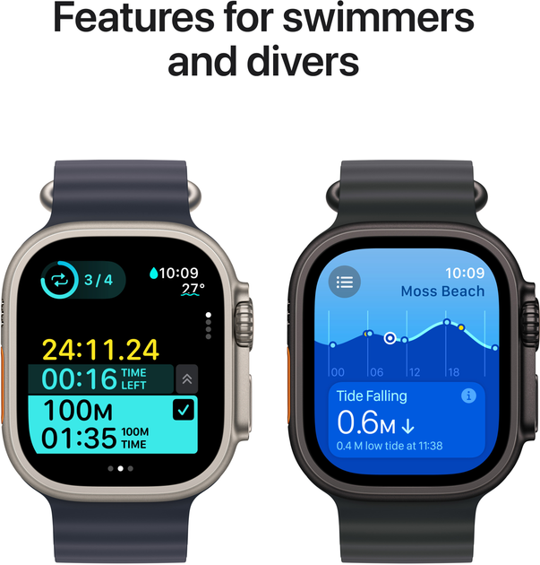 Smartwatch Apple Watch Ultra 2 (2024) GPS + Cellular 49mm Natural Titanium Case with Natural Titanium Milanese Loop - M (MX5R3) - obraz 5