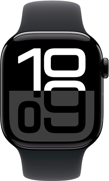 Smartwatch Apple Watch Series 10 GPS 42mm Jet Black Aluminium Case with Black Sport Band - S/M (MWWE3) - obraz 2