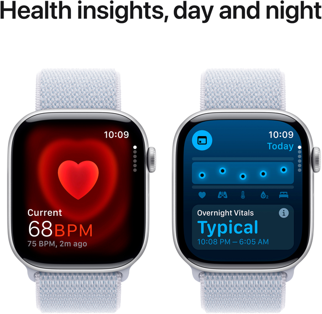 Смарт-годинник Apple Watch Series 10 GPS 46mm Silver Aluminium Case with Blue Cloud Sport Loop (MWWN3) - зображення 5