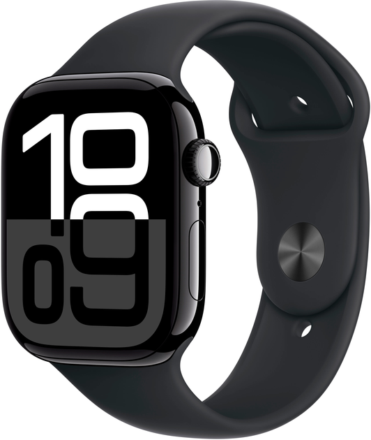 Smartwatch Apple Watch Series 10 GPS 46mm Jet Black Aluminium Case with Black Sport Band - M/L (MWWQ3) - obraz 1