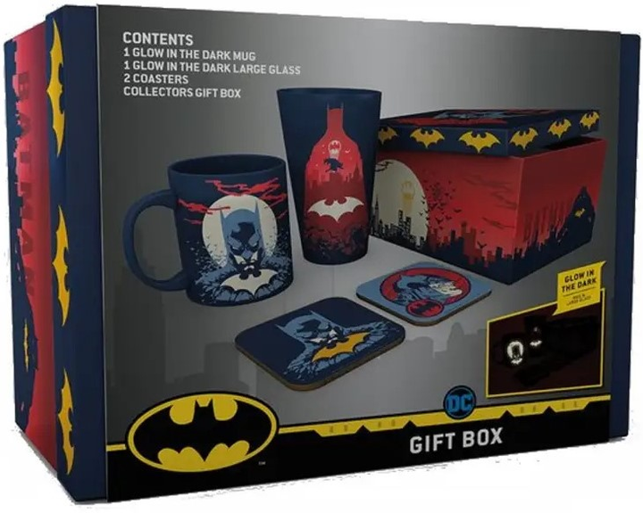 Подарунковий набір ABYstyle DC Comics Batman: склянка XXL, чашка, 2 x підставка (5028486484843) - зображення 3