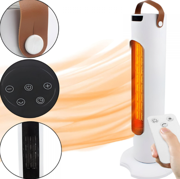 Электрический тепловентилятор Quick & Easy Heat 2000W напольный обогреватель с защитой - изображение 2
