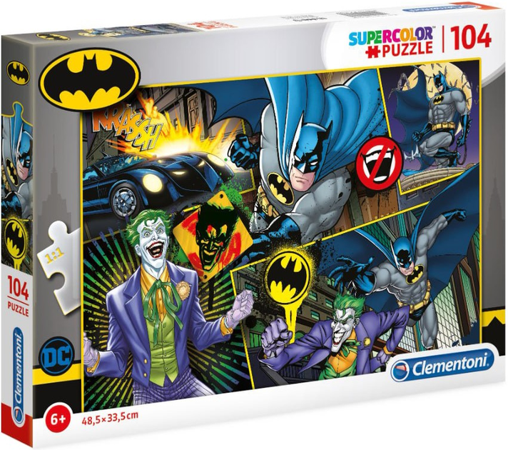 Puzzle Clementoni Batman 104 elementy 25708 (8005125257089) - obraz 1