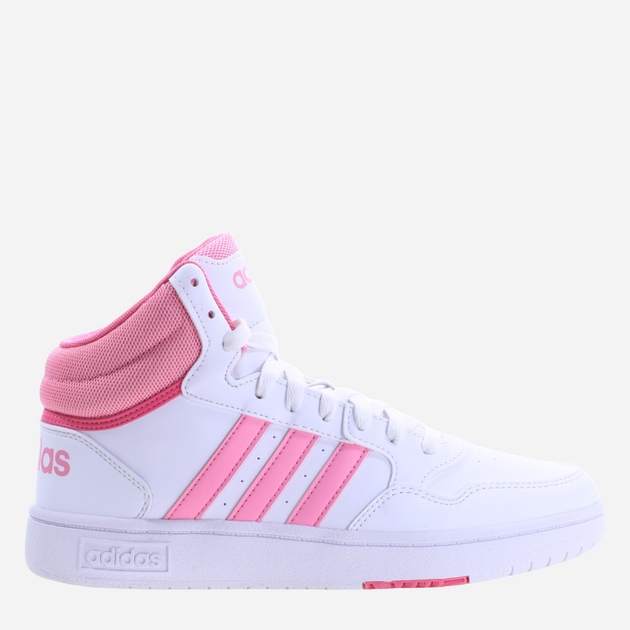 Підліткові кеди для дівчинки adidas Hoops 3.0 Mid K IG3716 36 Білий/Рожевий (4066759016972) - зображення 1