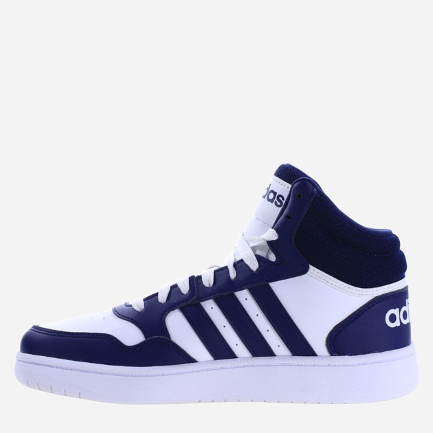 Tenisówki młodzieżowe dla dziewczynki adidas Hoops 3.0 Mid K IG3717 38.5 Biały/Granatowy (4066759020733) - obraz 2