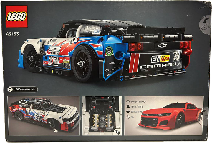 Zestaw klocków LEGO Technic NASCAR Next Gen Chevrolet Camaro ZL1 672 elementy (42153) (955555906093198) - Outlet - obraz 2