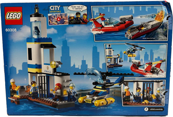 Zestaw klocków LEGO City Akcja nadmorskiej policji i strażaków 297 elementów (60308) (955555905845523) - Outlet - obraz 2