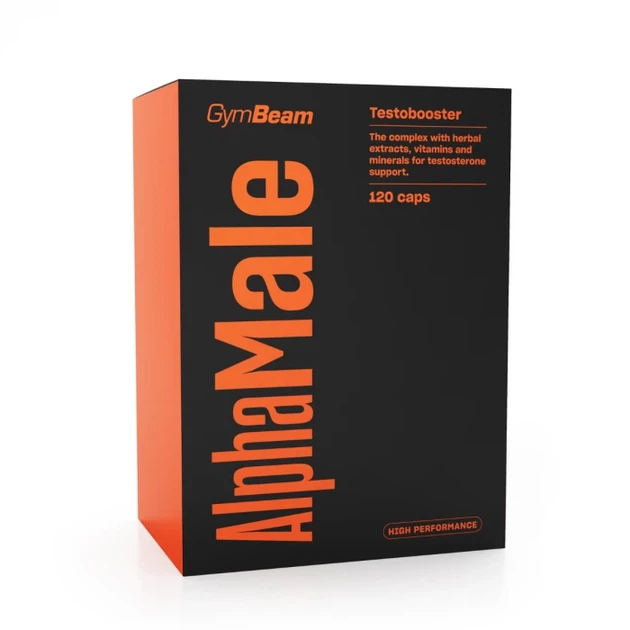 Стимулятор тестостерону GymBeam AlphaMale 120 капсул - зображення 2