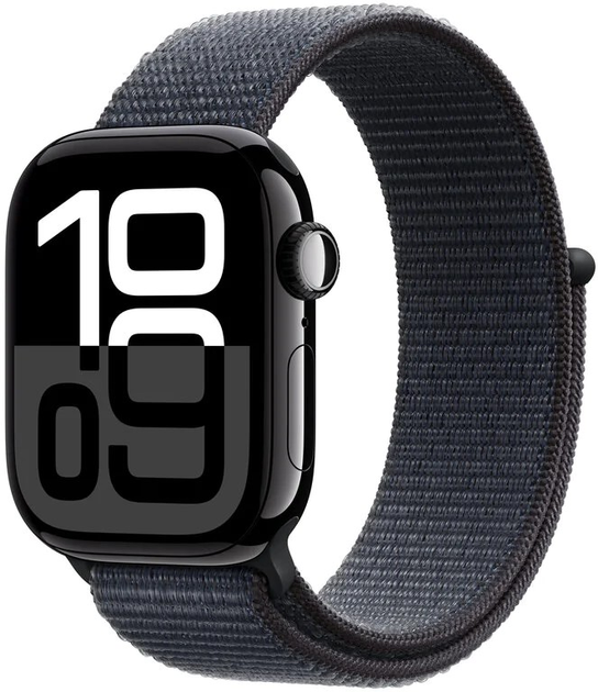 Smartwatch Apple Watch Series 10 GPS + Cellular 42mm Jet Black Aluminium Case with Ink Sport Loop (MWX83) - obraz 1