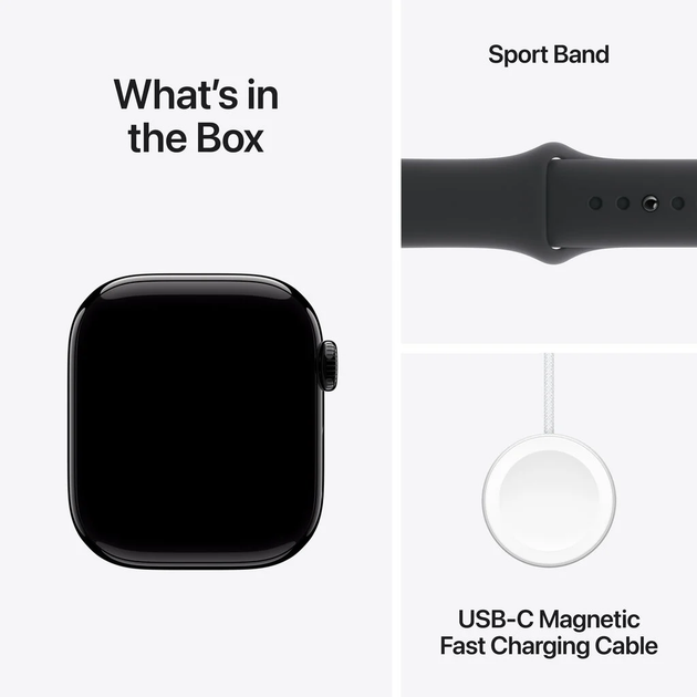 Smartwatch Apple Watch Series 10 GPS + Cellular 46mm Jet Black Aluminium Case with Black Sport Band - S/M (MWY33) - obraz 9