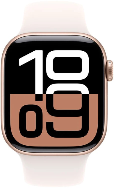 Smartwatch Apple Watch Series 10 GPS + Cellular 46mm Rose Gold Aluminium Case with Light Blush Sport Band - S/M (MWY63) - obraz 2