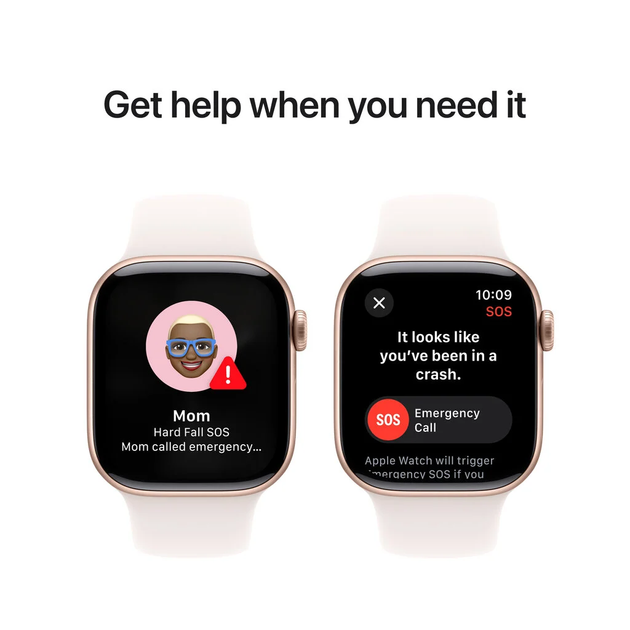 Smartwatch Apple Watch Series 10 GPS + Cellular 46mm Rose Gold Aluminium Case with Light Blush Sport Band - M/L (MWY73) - obraz 6