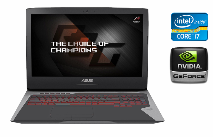 Ігровий ноутбук Б-клас Asus G752V / 17.3" (1920x1080) IPS / Intel Core i7-6820HK (4 (8) ядра по 2.7 - 3.6 GHz) / 32 GB DDR4 / 256 GB SSD + 1000 HDD / nVidia GeForce GTX 1070, 8 GB GDDR5, 256-bit / WebCam / Windows 10 б/в - Фото 1 Ігровий ноутбук Б-клас Asus G752V / 17.3" (1920x1080) IPS / Intel Core i7-6820HK (4 (8) ядра по 2.7 - 3.6 GHz) / 32 GB DDR4 / 256 GB SSD + 1000 HDD / nVidia GeForce GTX 1070, 8 GB GDDR5, 256-bit / WebCam / Windows 10 б/в - зображення 1